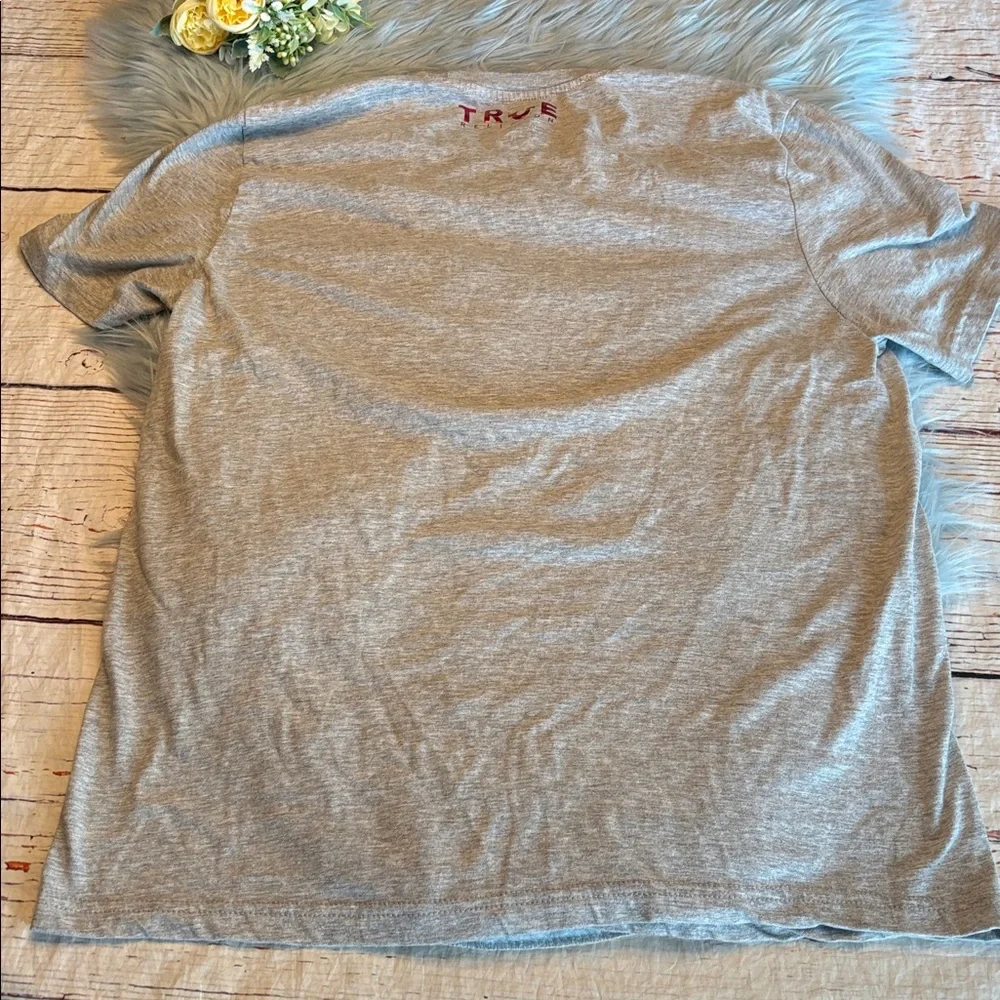 True Religion Heather Gray Crewneck Short Sleeve T-Shirt Sz L